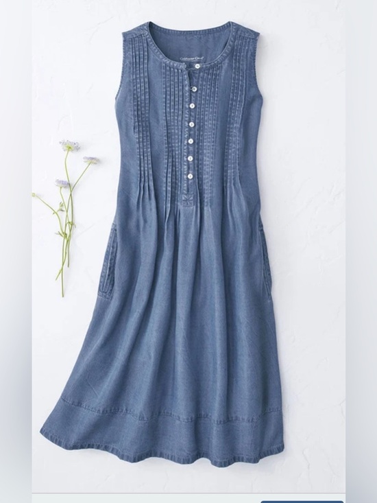 Coldwater Creek Dresses & Skirts - Coldwater Creek Tencel Sleeveless Dress – Effortless Breezy Elegance 2X